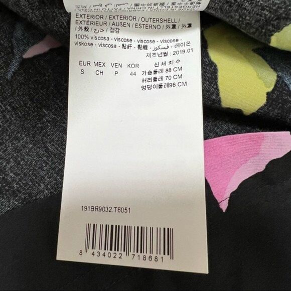 Bimba Y Lola Sleeveless Colorful Geometric Print on Black Dress Size Small - Picture 8 of 15